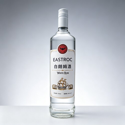 EASTROC朗姆酒基酒白酒烧酒甘蔗蒸馏酒调鸡尾酒750ml40度洋酒预调