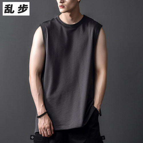 乱步美式纯棉背心夏季外穿汗衫