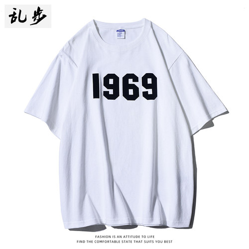 重磅纯棉1969短袖男女夏季欧美