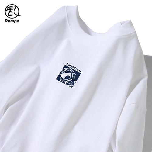 220G纯棉长袖t恤卡通印花体恤潮