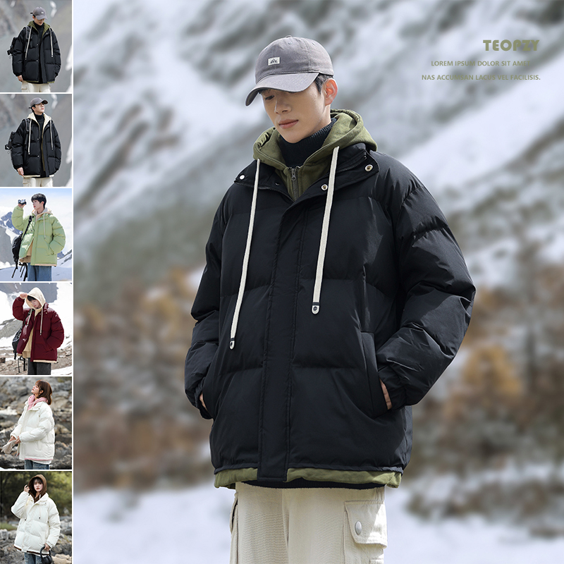 假两件连帽棉衣2024冬季新款外套