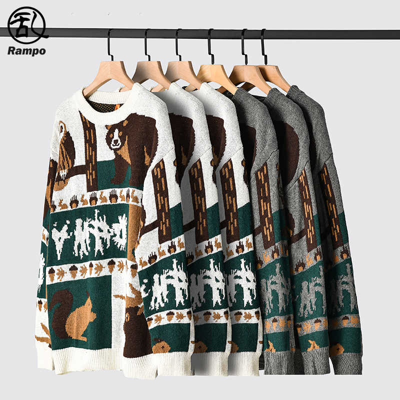 2023毛衣情侣款圆领冬季情侣外套