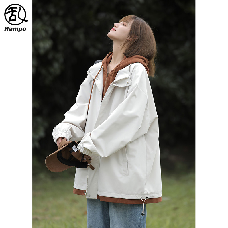 外套假两件工装高级感春季冲锋衣