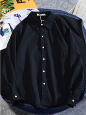 Рубашка мужская dk制服白衬衫男学生学院风日系宽松白寸衫基础款长袖秋冬情侣衬衣 Rampo