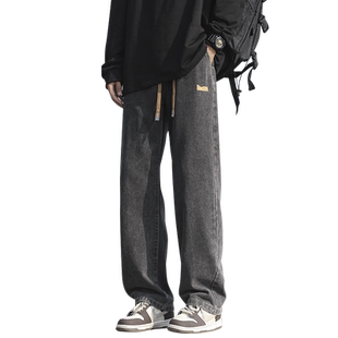 浅色牛仔裤男宽松直筒潮牌ins港风基本款2026新款男士休闲长裤子