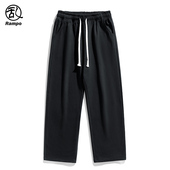 户外纯色卫裤 子 嘻哈百搭直筒运动裤 男裤 ins潮流宽松垂感休闲长裤