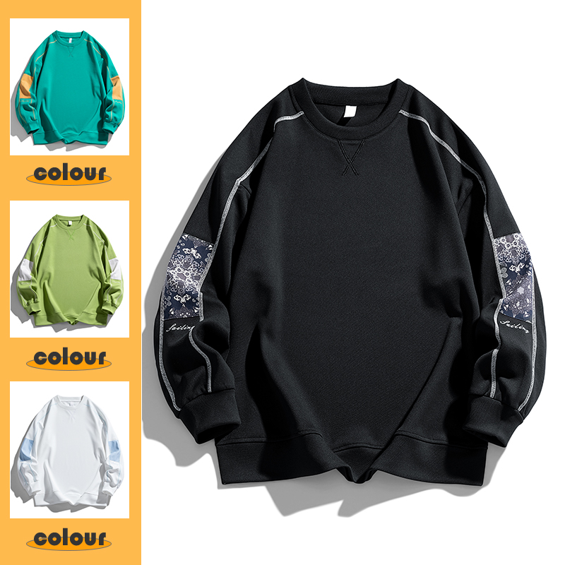 2022长袖T恤拼接撞色卫衣