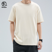 Rampo 宽松潮流情侣纯色上衣嘻哈打底衫 乱步ins潮牌短袖 T恤韩版