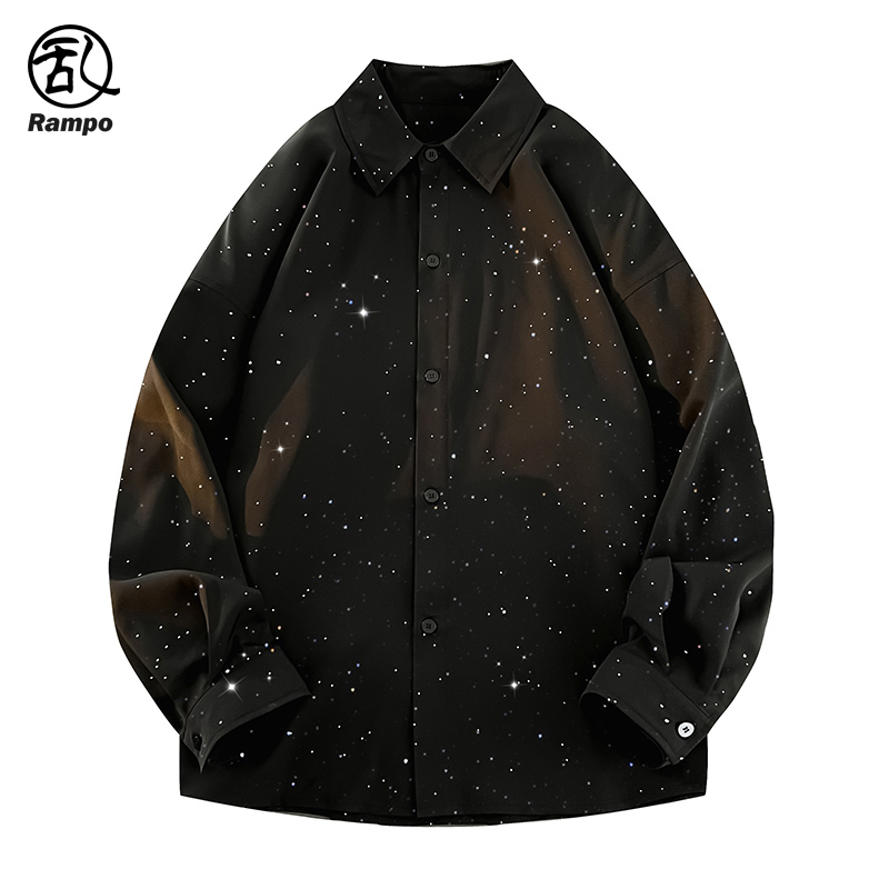 满天星衬衫男士长袖秋季痞帅衬衣