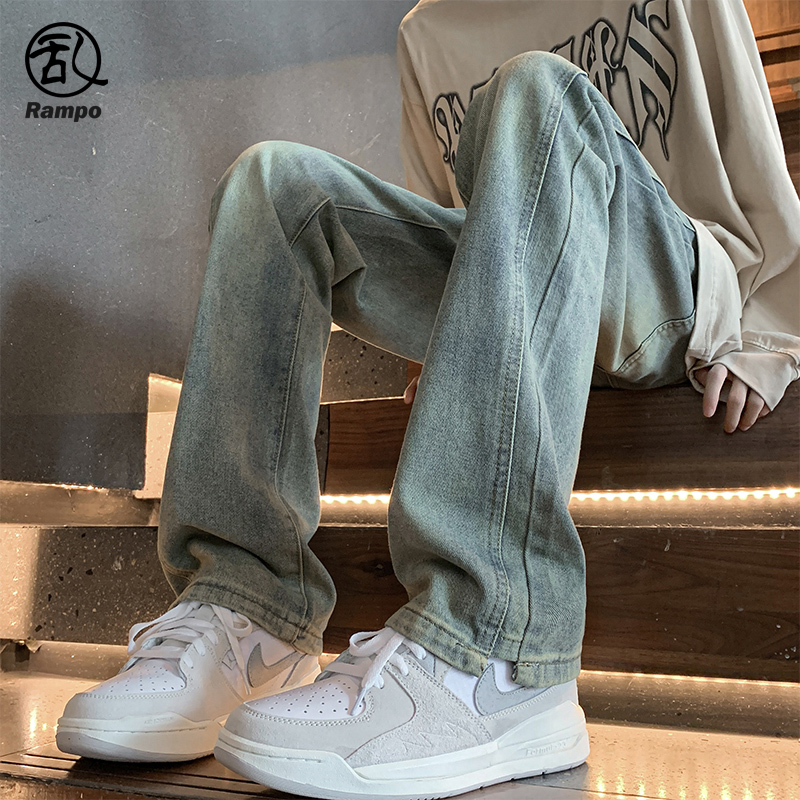 高街水洗微喇牛仔裤薄款显瘦裤子