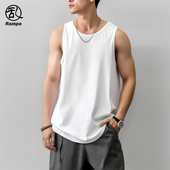美式 t恤汗衫 vibe重磅240g纯棉坎肩背心男夏季 ins潮牌纯色运动无袖