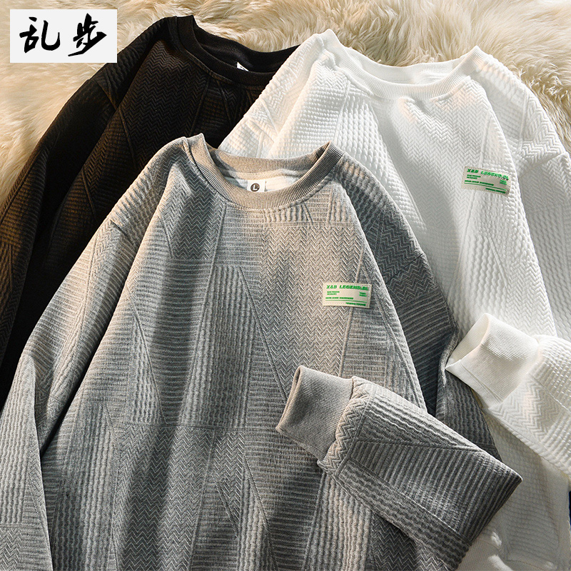 原创自制3d立体压花卫衣无帽