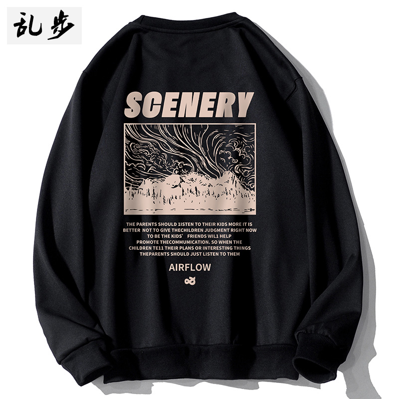 2022早秋复古设计感圆领卫衣