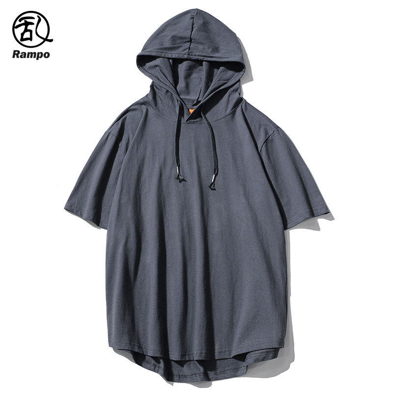 【清仓特惠】纯棉连帽短袖t恤男小个子学生宽松休闲纯色半袖上衣,男装,T恤,淘宝优惠券,粉丝福利购,淘宝优惠卷