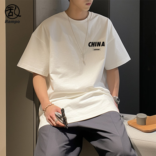 男士短袖t恤潮流个性印花夏季