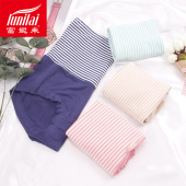 富妮来女士内裤 女透短裤 女高腰棉质收腹提臀大码 产后平角内裤