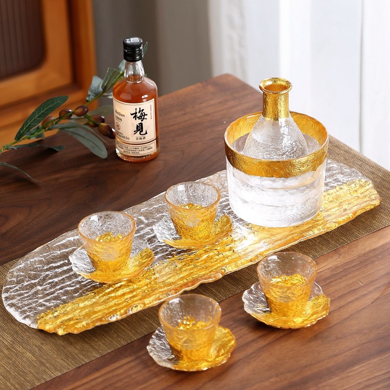 金箔高端白酒杯套装家用高级分酒器轻奢高档酒具烈酒杯酒壶醒酒器