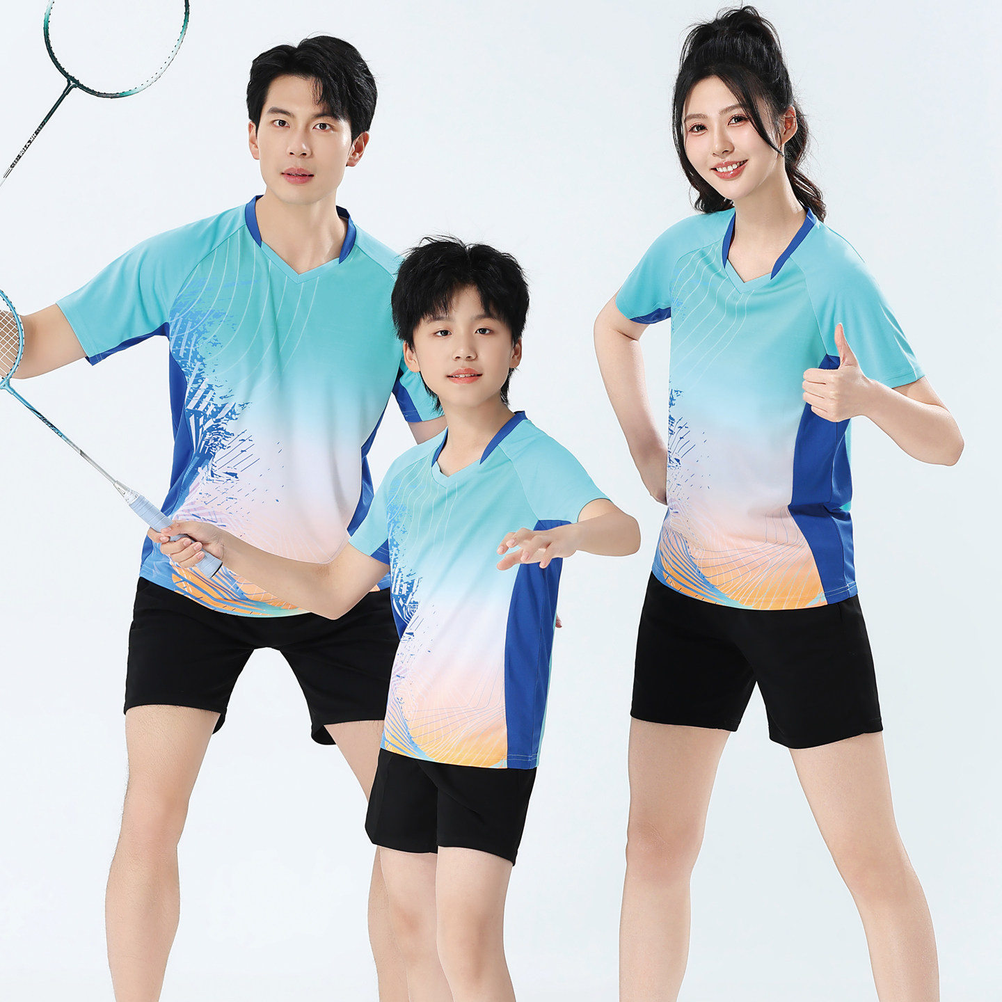 2026新款羽毛球服套装男女夏短袖儿童成人乒乓球训练服定制比赛服