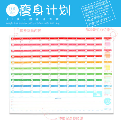 减肥记录本劲朵减脂减肥自律