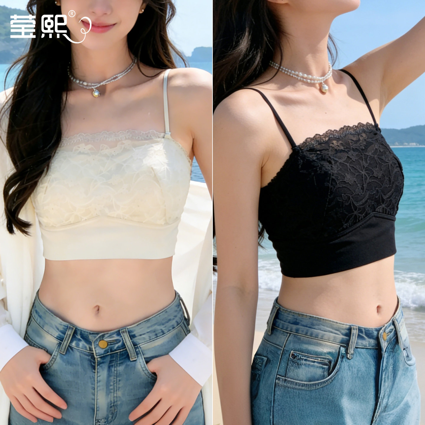 抹胸内衣女薄款蕾丝防走光裹胸美背夏季文胸一体吊带背心2026新款