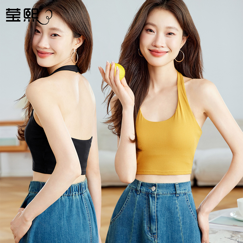 挂脖吊带背心女2025新款美背