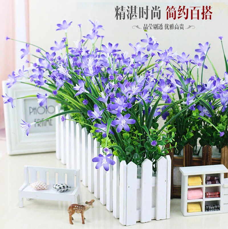 仿真绿色植物布兰花草隔断遮挡