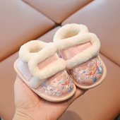 女童冬宝宝手工棉鞋 1一2岁国风婴儿过年鞋 周岁鞋 布鞋 子 冬季 汉服鞋