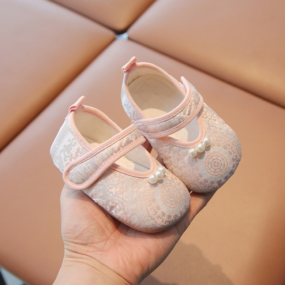 瑞婴宝婴儿抓周鞋软底汉服鞋