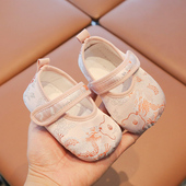 子女宝宝布鞋 6一12月宝宝室内鞋 学步鞋 周岁鞋 软底婴儿公主鞋 春秋