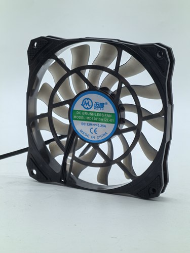 迈度12015超薄机箱风扇12V0.25A1400转3p大4P防摔防震1.5CM厚12CM