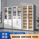 文件柜办公钢制加厚资料柜物品收纳柜更衣储物柜带锁玻璃移门矮柜