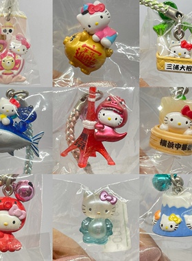 hello kitty地域限定挂件/手机链/摆件/抱金猪透明眼泪东京塔乔巴