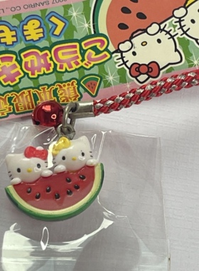 hello kitty地域限定挂件/手机链/摆件/熊本限定西瓜吃西瓜
