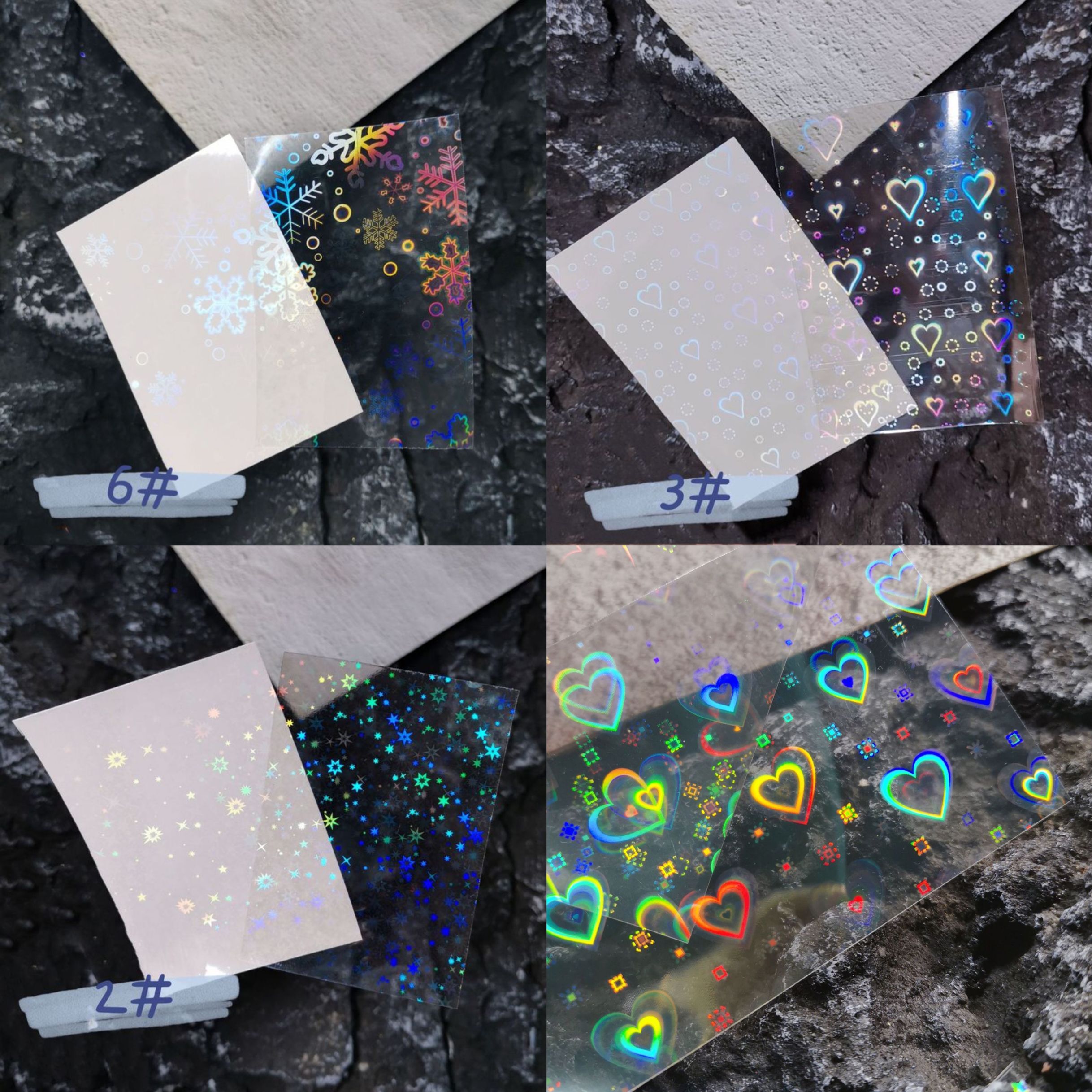 美甲极光镭射贴纸爱心指甲贴纸网红爆款2021新款小红书小图案装饰