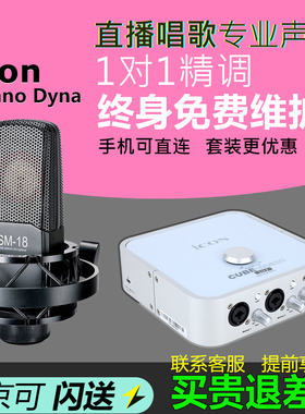icon艾肯4nano Dyna声卡最新版郭聪明网红同款K歌直播套装手机OTG