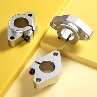 卧式光轴支撑座铝合金菱形支架直线轴承座固定座SHF8/10/12/16-50