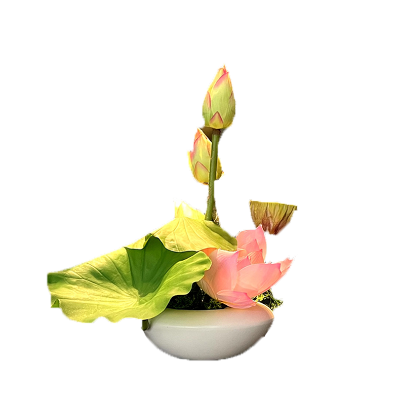 中式仿真花餐桌花摆花酒店茶室茶桌玄关假花摆设高端餐厅装饰摆件