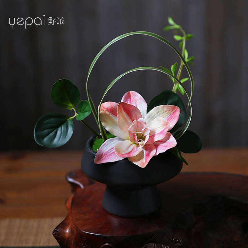 新中式仿真花桌面柜台装饰花艺