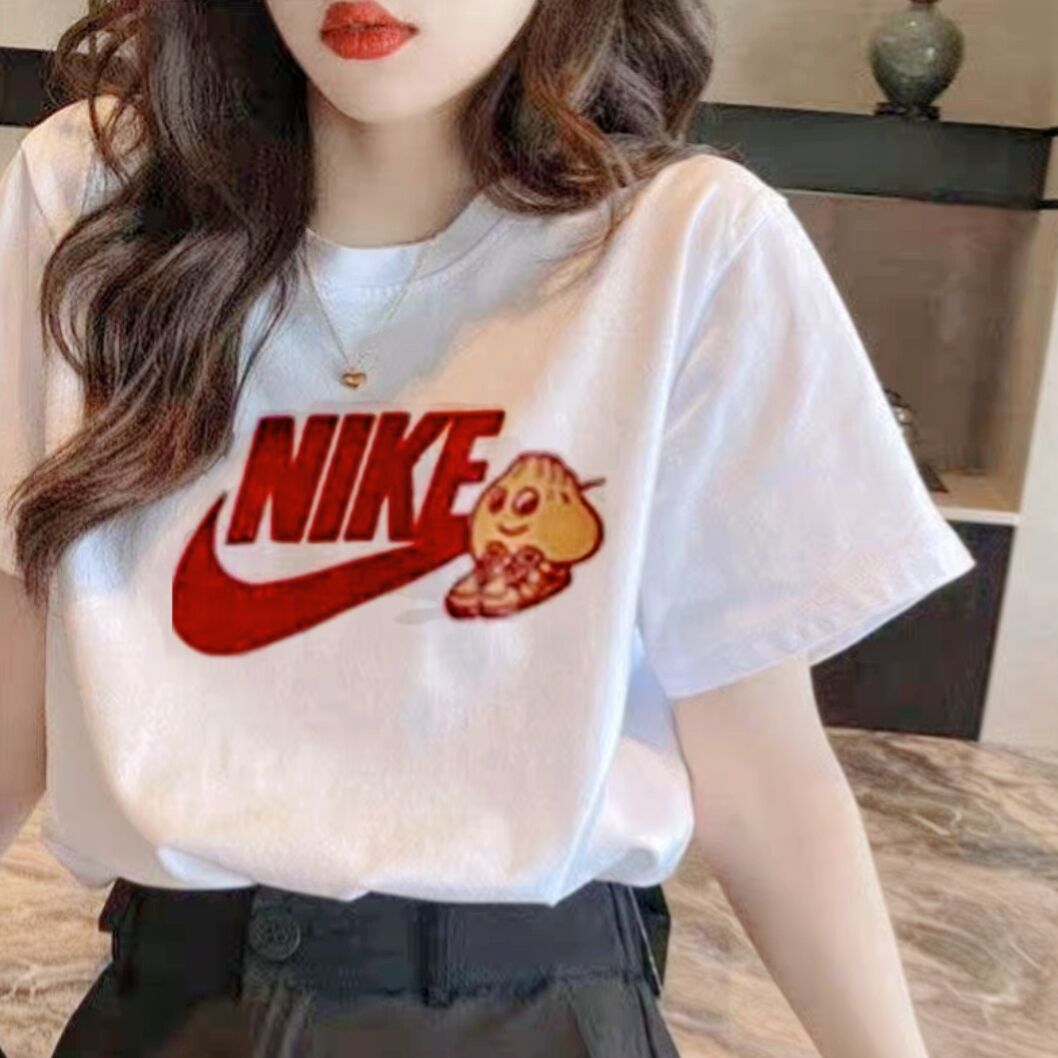 耐克图案纯棉短袖女男半袖T恤2023新款滔博运动舰旗店outlets秋季