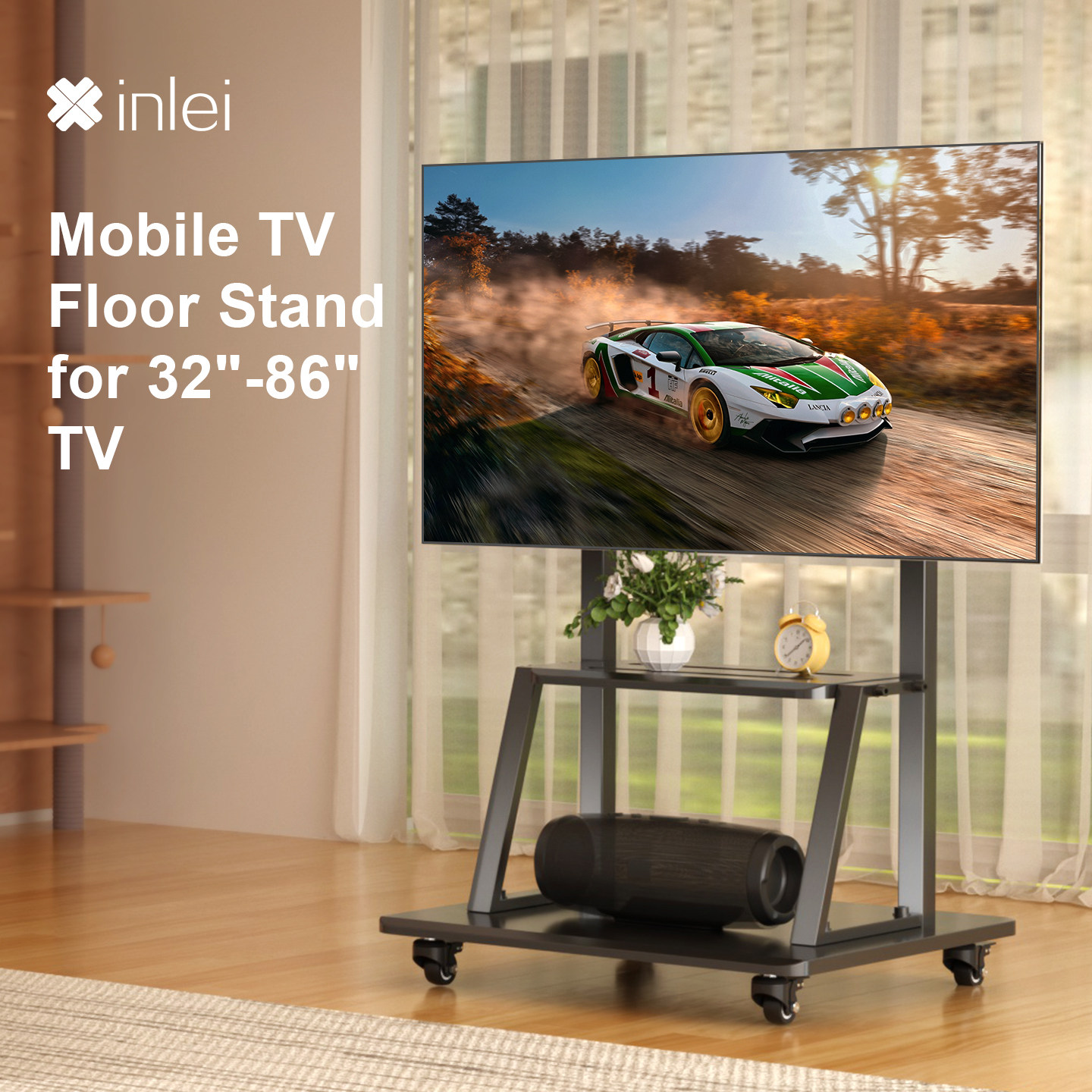 电视机支架可移动型落地式带轮推车适用于小米海信一体机立式挂架