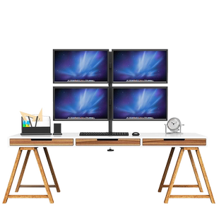 四屏液晶显示器支架 4屏电脑液晶底座旋转支架 多屏显示器19-32寸