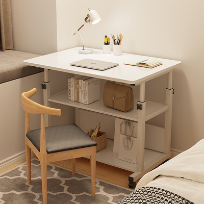 可移动升降电脑桌卧室床边书桌