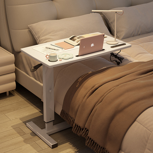 液压升降桌笔记本办公写字桌宿舍床边书桌简约租房小户型收纳桌子