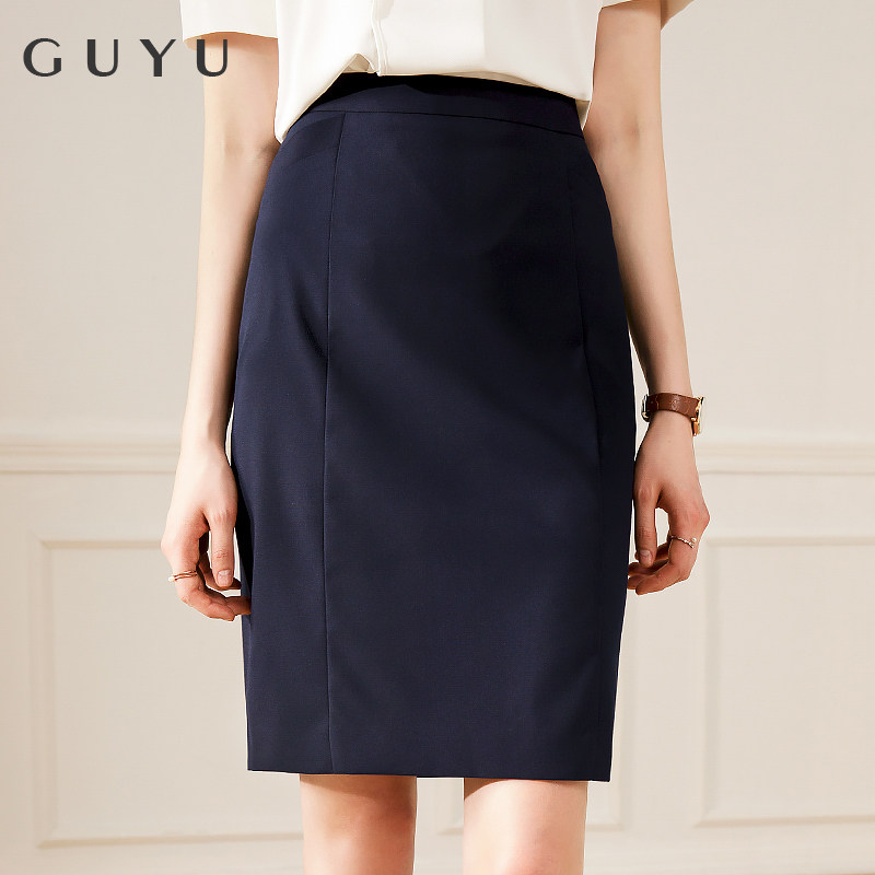 职业半身裙女中长款气质商务正装裙子包臀工作群黑色工装西装裙夏