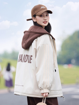 初中生棉衣棒球服女加厚2025冬季新款少女大童冬装中学生加绒外套