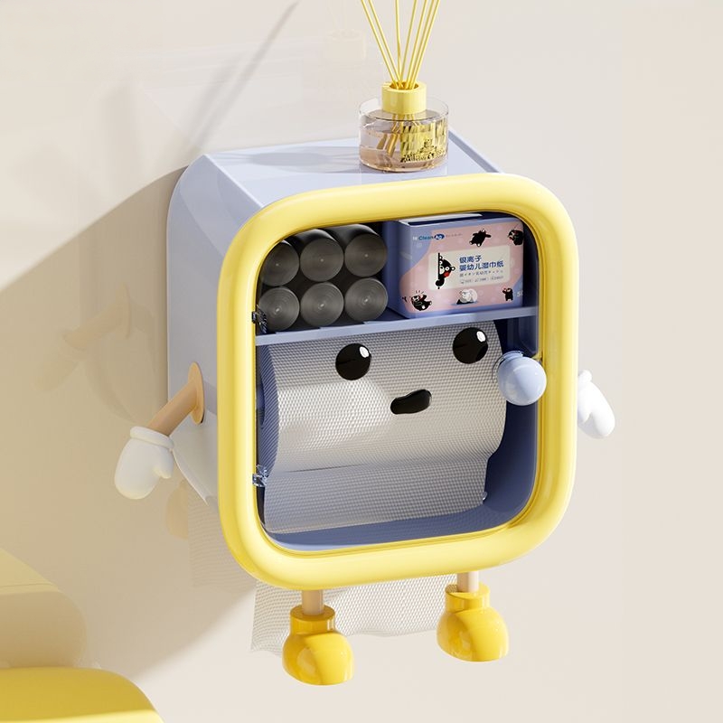 卫生间厕纸盒2025新款防水免打孔壁挂厕所纸巾盒抽纸卷纸卫生纸架