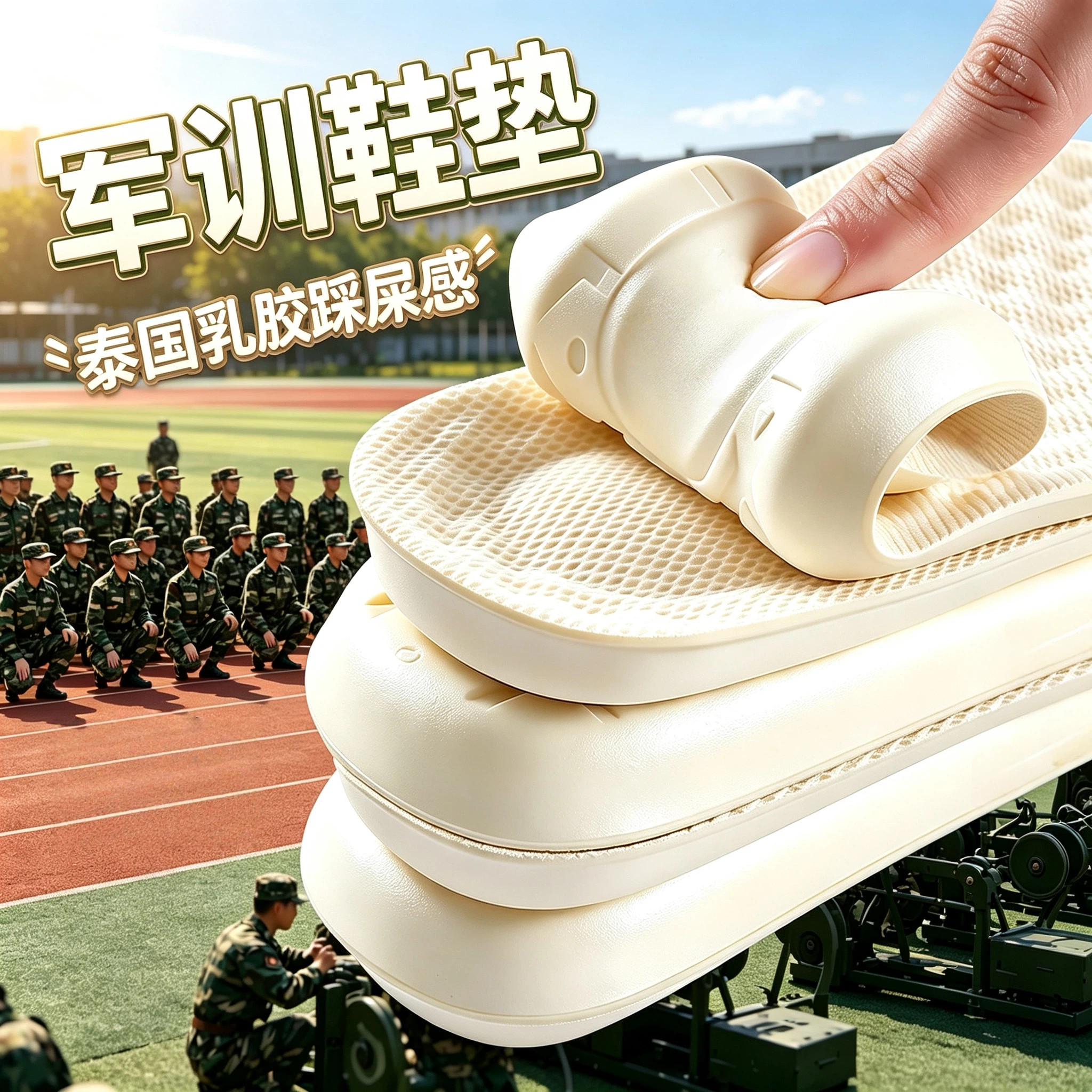 军训乳胶气垫减震久站不累鞋垫