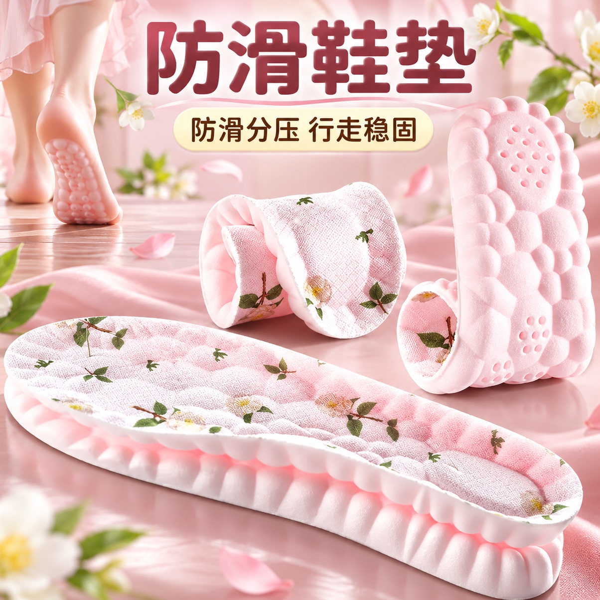 防滑鞋垫女软踩屎感气垫减震男