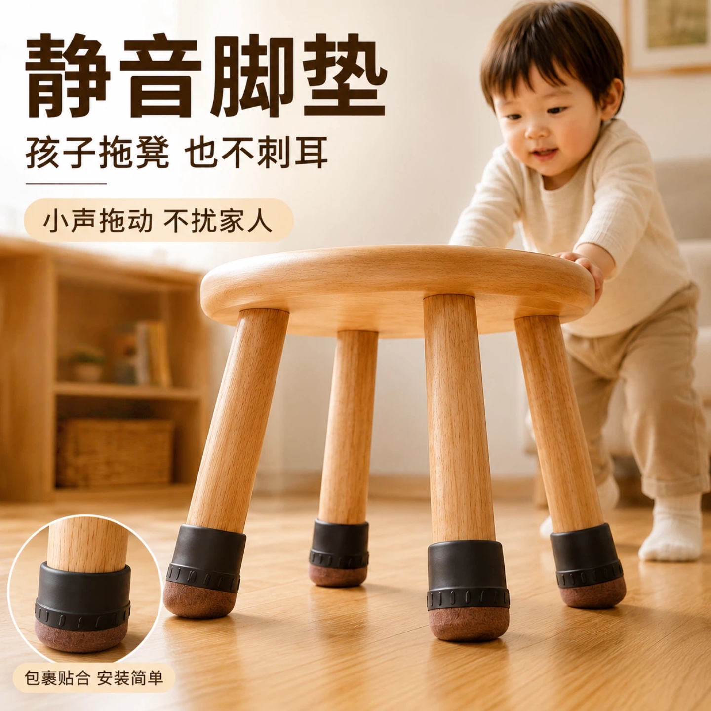 凳子静音脚垫木凳子脚垫凳子腿静音垫防滑脚套耐磨防磨垫保护套