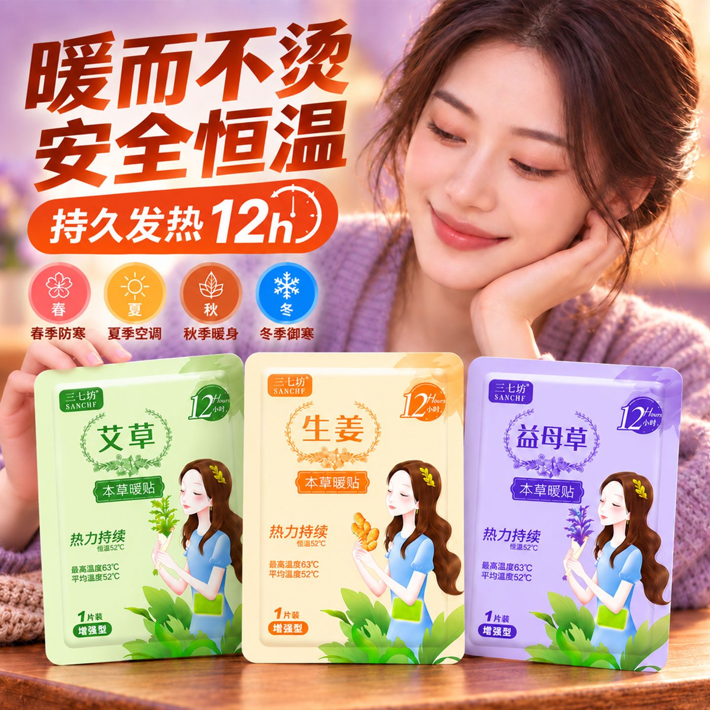 暖宫贴痛经女生用宫寒经期热敷